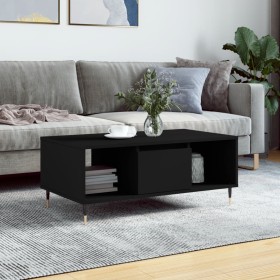 Black plywood coffee table 90x50x36.5 cm by , Coffee table - Ref: Foro24-830581, Price: 61,81 €, Discount: %