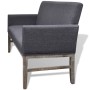 Bank with padded cushion, rubber wood, dark gray fabric by vidaXL, Sofas - Ref: Foro24-241664, Price: 256,94 €, Discount: %