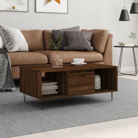 Oak brown plywood coffee table 90x50x36.5 cm by , Coffee table - Ref: Foro24-830595, Price: 60,98 €, Discount: %