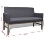 Bank with padded cushion, rubber wood, dark gray fabric by vidaXL, Sofas - Ref: Foro24-241664, Price: 256,94 €, Discount: %