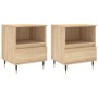 Mesitas noche 2 uds madera ingeniería roble Sonoma 40x35x50 cm de , Mesitas de noche - Ref: Foro24-830611, Precio: 68,87 €, D...