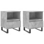 Mesitas noche 2 uds madera ingeniería gris hormigón 40x35x50 cm de , Mesitas de noche - Ref: Foro24-830645, Precio: 75,92 €, ...