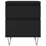 Black plywood nightstand 40x35x50 cm by , Nightstands - Ref: Foro24-830670, Price: 44,10 €, Discount: %