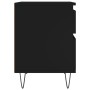 Black plywood nightstand 40x35x50 cm by , Nightstands - Ref: Foro24-830670, Price: 44,10 €, Discount: %