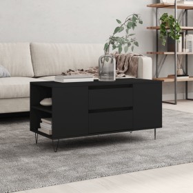 Black engineered wood coffee table 102x44.5x50 cm by , Coffee table - Ref: Foro24-830997, Price: 78,99 €, Discount: %