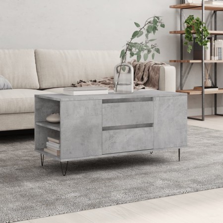 Concrete gray engineered wood coffee table 102x44.5x50 cm by , Coffee table - Ref: Foro24-831000, Price: 75,94 €, Discount: %