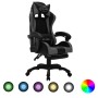 Silla gaming con luces LED RGB cuero sintético gris y negro de , Sillas de oficina - Ref: Foro24-288010, Precio: 217,42 €, De...