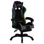 Gaming chair with RGB LED lights gray and black synthetic leather by , Office chairs - Ref: Foro24-288010, Price: 224,64 €, D...