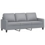 Sofá de 3 plazas con taburete de tela gris claro 180 cm de , Sofás - Ref: Foro24-3201037, Precio: 374,12 €, Descuento: %