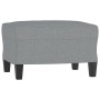 Sofá de 3 plazas con taburete de tela gris claro 180 cm de , Sofás - Ref: Foro24-3201037, Precio: 374,12 €, Descuento: %