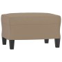 Sillón con taburete cuero sintético color capuchino 60 cm de , Sofás - Ref: Foro24-3201023, Precio: 206,04 €, Descuento: %