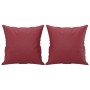 Sofá de 2 plazas con cojines cuero sintético rojo tinto 140 cm de , Sofás - Ref: Foro24-3200806, Precio: 268,12 €, Descuento: %