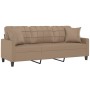 3-seater sofa with cappuccino synthetic leather cushions 180 cm by , Sofas - Ref: Foro24-3200812, Price: 324,74 €, Discount: %