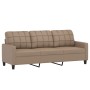 3-seater sofa with cappuccino synthetic leather cushions 180 cm by , Sofas - Ref: Foro24-3200812, Price: 324,74 €, Discount: %