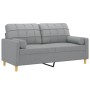 2-seater sofa with light gray fabric cushions 140 cm by , Sofas - Ref: Foro24-3200782, Price: 228,99 €, Discount: %