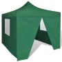 Green folding gazebo with 4 walls 3x3 m by vidaXL, Tents and gazebos - Ref: Foro24-41468, Price: 156,78 €, Discount: %