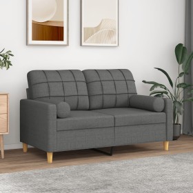 2-Sitzer-Sofa mit dunkelgrauen Stoffkissen 120 cm von , Sofas - Ref: Foro24-3200775, Preis: 233,66 €, Rabatt: %