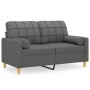 2-Sitzer-Sofa mit dunkelgrauen Stoffkissen 120 cm von , Sofas - Ref: Foro24-3200775, Preis: 245,15 €, Rabatt: %