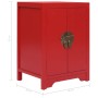 Mesita de noche madera de Paulownia rojo 38x28x52 cm de vidaXL, Mesitas de noche - Ref: Foro24-284074, Precio: 81,31 €, Descu...