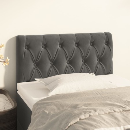 Dark gray velvet headboard 80x7x78/88 cm by , Headboards and footboards - Ref: Foro24-346307, Price: 51,87 €, Discount: %