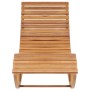 Tumbona mecedora con cojín madera maciza de teca de , Tumbonas - Ref: Foro24-3063344, Precio: 273,04 €, Descuento: %