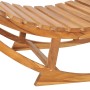 Tumbona mecedora con cojín madera maciza de teca de , Tumbonas - Ref: Foro24-3063344, Precio: 273,04 €, Descuento: %