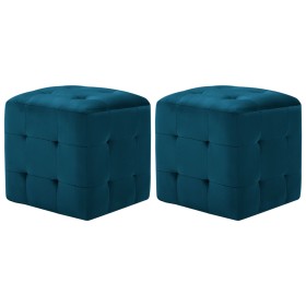 Mesitas de noche 2 unidades terciopelo azul 30x30x30 cm de vidaXL, Mesitas de noche - Ref: Foro24-249016, Precio: 76,99 €, De...