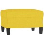 Sofá de 3 plazas con taburete de tela amarillo claro 180 cm de , Sofás - Ref: Foro24-3201042, Precio: 330,21 €, Descuento: %