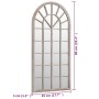 Sand-colored iron mirror for indoor use 90x45 cm by , Mirrors - Ref: Foro24-3093517, Price: 119,64 €, Discount: %