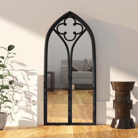 Black iron mirror for indoor use 100x45 cm by , Mirrors - Ref: Foro24-3093520, Price: 115,99 €, Discount: %