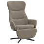 Sillón de relax con reposapiés de terciopelo gris claro de , Sillones - Ref: Foro24-3097495, Precio: 131,06 €, Descuento: %