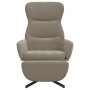 Sillón de relax con reposapiés de terciopelo gris claro de , Sillones - Ref: Foro24-3097495, Precio: 131,06 €, Descuento: %