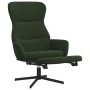 Sillón de relax con reposapiés terciopelo verde oscuro de , Sillones - Ref: Foro24-3097497, Precio: 128,99 €, Descuento: %