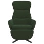 Sillón de relax con reposapiés terciopelo verde oscuro de , Sillones - Ref: Foro24-3097497, Precio: 128,99 €, Descuento: %