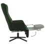 Sillón de relax con reposapiés terciopelo verde oscuro de , Sillones - Ref: Foro24-3097497, Precio: 128,99 €, Descuento: %