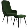 Relaxation armchair with dark green velvet stool by , Armchairs - Ref: Foro24-3097621, Price: 141,50 €, Discount: %