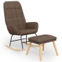 Rocking chair with stool gray taupe fabric by , Rocking chairs - Ref: Foro24-3097713, Price: 160,66 €, Discount: %