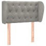 Light gray velvet headboard 83x23x78/88 cm by , Headboards and footboards - Ref: Foro24-3117510, Price: 57,92 €, Discount: %