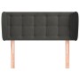 Dark gray velvet headboard 83x23x78/88 cm by , Headboards and footboards - Ref: Foro24-3117609, Price: 51,67 €, Discount: %