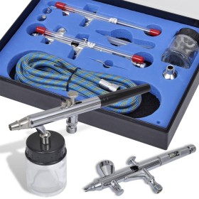 Airbrush-Set mit 2 Pistolen von vidaXL, Farbspritzgeräte - Ref: Foro24-141518, Preis: 70,99 €, Rabatt: %