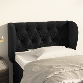 Black velvet headboard 83x23x78/88 cm by , Headboards and footboards - Ref: Foro24-3117512, Price: 57,39 €, Discount: %