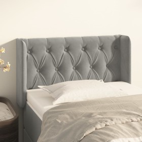 Light gray velvet headboard 83x16x78/88 cm by , Headboards and footboards - Ref: Foro24-3119134, Price: 59,94 €, Discount: %