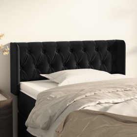 Black velvet headboard 103x16x78/88 cm by , Headboards and footboards - Ref: Foro24-3119148, Price: 63,99 €, Discount: %