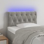 Light gray velvet headboard with LED 80x7x78/88 cm by , Headboards and footboards - Ref: Foro24-3121978, Price: 55,89 €, Disc...