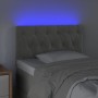 Light gray velvet headboard with LED 80x7x78/88 cm by , Headboards and footboards - Ref: Foro24-3121978, Price: 55,89 €, Disc...