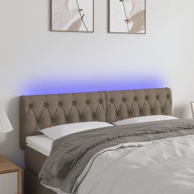 Headboard with LED in taupe gray fabric 144x7x78/88 cm by , Headboards and footboards - Ref: Foro24-3121950, Price: 80,90 €, ...