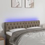 Cabecero con LED de tela gris taupe 144x7x78/88 cm de , Cabeceros y pies de cama - Ref: Foro24-3121950, Precio: 79,99 €, Desc...