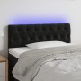 Cabecero con LED de terciopelo negro 100x7x78/88 cm de , Cabeceros y pies de cama - Ref: Foro24-3121992, Precio: 59,98 €, Des...