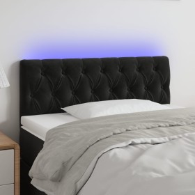 Black velvet headboard with LED 100x7x78/88 cm by , Headboards and footboards - Ref: Foro24-3121992, Price: 59,98 €, Discount: %