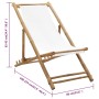 Bamboo and canvas garden lounger by vidaXL, Garden chairs - Ref: Foro24-41491, Price: 50,22 €, Discount: %